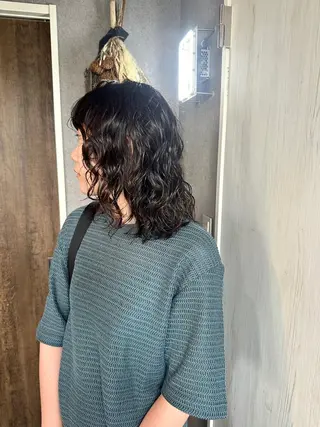 ミディアム パーマ 大橋 聖哉のヘアスタイル