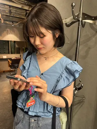 ミディアム カラー パーマ ヘアアレンジ メンズ 心斎橋美容室 Junのヘアスタイル