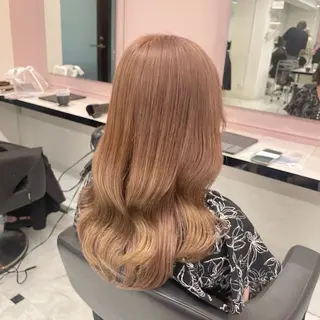 カラー REN🤍ハイトーン ×韓国レイヤーのヘアスタイル