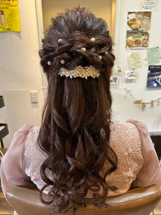 ロング ヘアアレンジ 石川 奈緒子のヘアスタイル