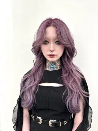 ロング カラー 笠原 健人のヘアスタイル