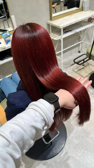 ロング カラー カラー/クロスパーマ /髪質改善/AiNAのヘアスタイル