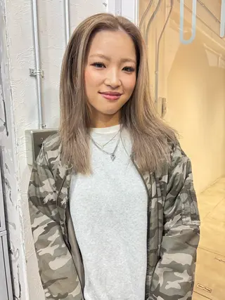 セミロング 大西 柚羽のヘアスタイル