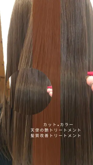 ロング カラー 縮毛矯正/髪質改善/ 艶髪ササキナツミのヘアスタイル