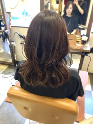セミロング 阿部 雲母のヘアスタイル