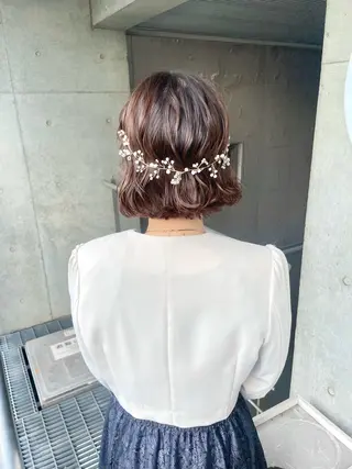 ショート ヘアアレンジ ヘアセット ✴︎Mai✴︎銀座のヘアスタイル
