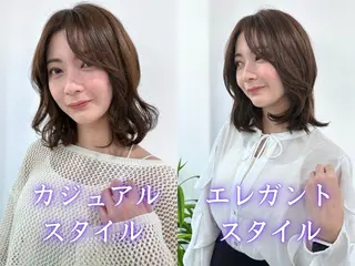セミロング Endearing 🌟銀座のヘアスタイル