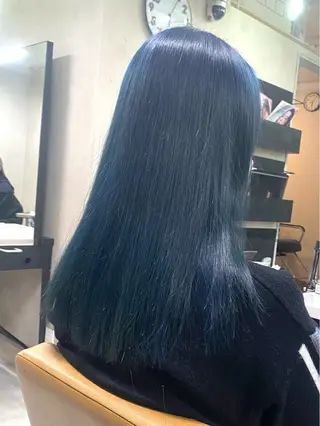 ミディアム カラー 脱!黒髪 ダブルカラー【上野】のヘアスタイル