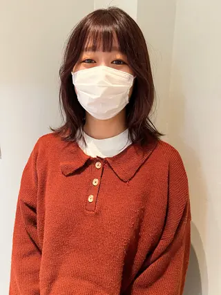 ミディアム カラー ムラコシヒカリ lapenseeのヘアスタイル