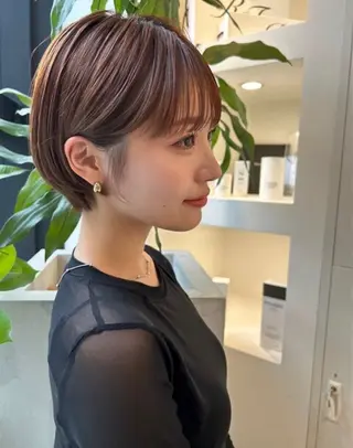 ショート minori🤎 ナチュラル韓国ヘアのヘアスタイル