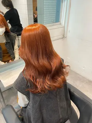 ロング カラー ラベンダー💜 グレージュ🩶のヘアスタイル