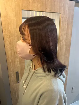 ミディアム 🫧艶感カラー/ あいり🤍のヘアスタイル