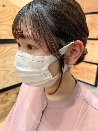 セミロング カラー パーマ ヘアアレンジ メンズ キッズ ネイル マツエク・マツパ アイブロウ 久木原 ゆりのヘアスタイル