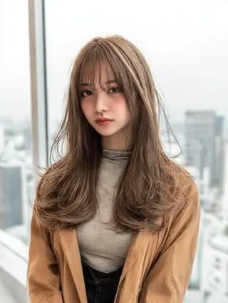ミディアム 絶対可愛い🍎透明感 カラーあります✨蕾祁のヘアスタイル