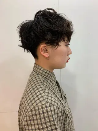 ショート カラー パーマ ヘアアレンジ メンズスタイル ly本厚木のヘアスタイル
