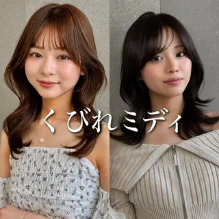 ミディアム カラー レイヤーカット/ ブリーチ💫チャンのヘアスタイル