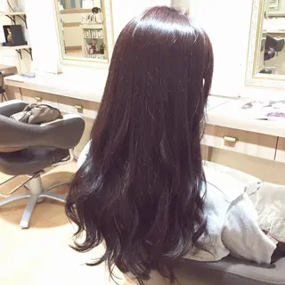 ロング カラー ヘアアレンジ 白浜 サキのヘアスタイル