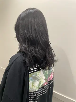 セミロング パーマ 髪質改善縮毛矯正,ブ リーチ縮毛矯正KEIのヘアスタイル