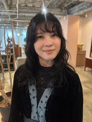セミロング カラー パーマ Hayashi Shioriのヘアスタイル