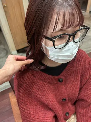 ミディアム Mao 🎀bob 赤み撃退🌿艶カラーのヘアスタイル