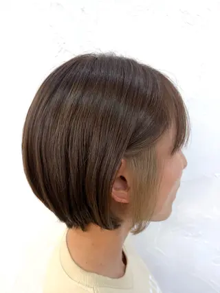 ショート カラー ゆづき:ショート・透 明感カラー特化のヘアスタイル