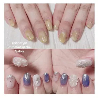 ミディアム ネイル 🐾enen style 🐾のネイルデザイン
