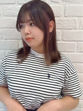 ミディアム カラー 似合わせボブ/モデル 様募集中！ツムギ🩵のヘアスタイル