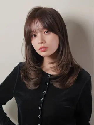 ロング カラー 銀座/柔らかベージュ 似合せカット/ハルトのヘアスタイル