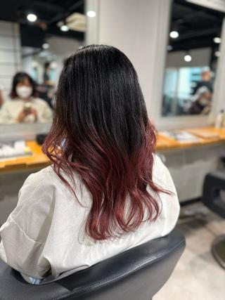 ロング カラー NANAMI🩵 大人可愛い韓国ヘアのヘアスタイル
