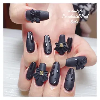 ミディアム ネイル 🐾enen style 🐾のネイルデザイン