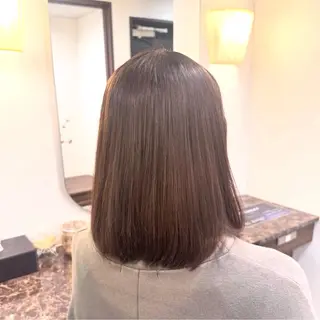 ミディアム カラー Ako  カット・ 縮毛矯正モデル募集のヘアスタイル