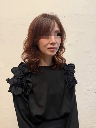 ミディアム 大園 晃のヘアスタイル