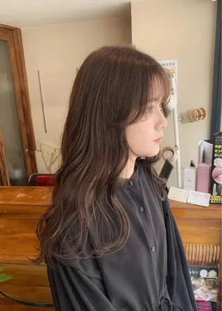 セミロング カラー 矢野 晃平のヘアスタイル