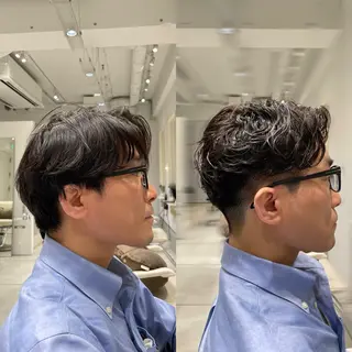 ショート パーマ メンズ 似合わせカットカラー ・パ—マ✨ちえのヘアスタイル