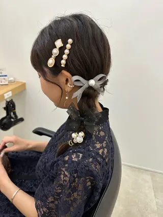 セミロング ヘアアレンジ レイヤー/ナチュラル 💐nao.のヘアスタイル