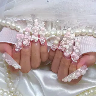ロング ねね🎀 Melia nailのネイルデザイン