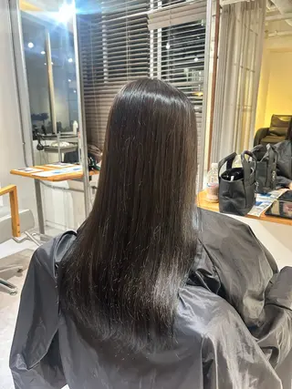 ロング カラー 栄/海外風カラー/ ナチュラル縮毛のヘアスタイル