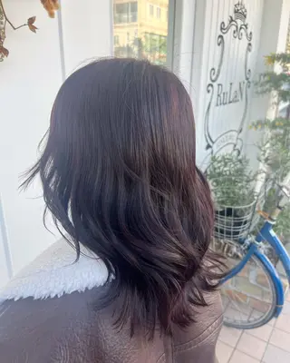セミロング カラー RuLaN AMIのヘアスタイル