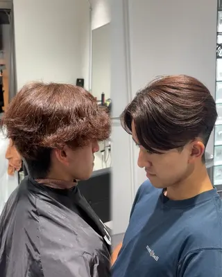 パーマ メンズ メンズ縮毛矯正 ulus高森蓮のヘアスタイル