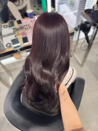 ロング カラー ヘアアレンジ 🤍淡色ピンク&ラベ ンダーYUKI🤍のヘアスタイル