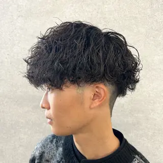 ショート カラー パーマ ヘアアレンジ メンズ 仕上がり満足度No. 1🔥BLUCK🔥のヘアスタイル