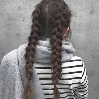 ロング ヘアアレンジ 色落ちまでキレイに! !女性サロンのヘアスタイル