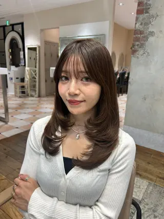 ロング 🎀大竹美侑/顔まわ りカット/レイヤーのヘアスタイル