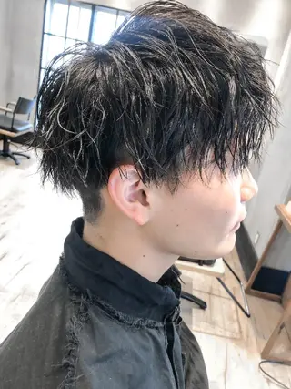 メンズ ショート パーマ メンズ特化 TAKE高崎のヘアスタイル
