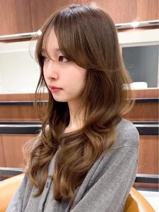 セミロング カラー ヘアアレンジ 🫧透明感カラー/ Wカラー🫧namiのヘアスタイル
