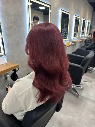 ロング カラー パーマ ヘアアレンジ 透明感ブリーチカラー 🌈TOMOHIROのヘアスタイル