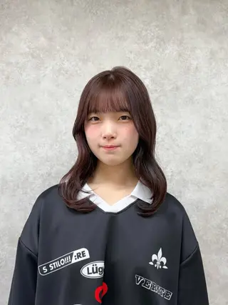 セミロング カラー 村田梨乃/ minim hairのヘアスタイル
