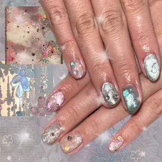 ネイル 𝙃𝙖𝙧𝙪⋆ ˚꩜。個性派のネイルデザイン