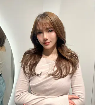 ロング カラー 中村 佳菜のヘアスタイル