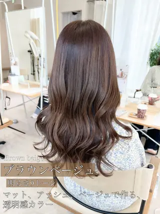 セミロング カラー 桑原 希吏のヘアスタイル